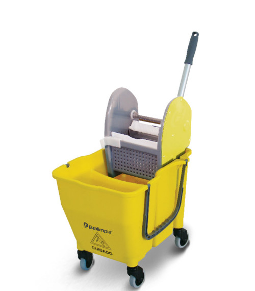 Balde Doblo Amarelo 30L com Espremedor