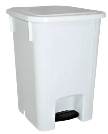 Coletor Branco com Pedal 15L