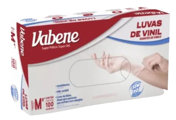 Luva de Vinil Sem Pó Vabene