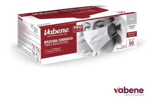 Máscara Descartável TNT Tripla Vabene